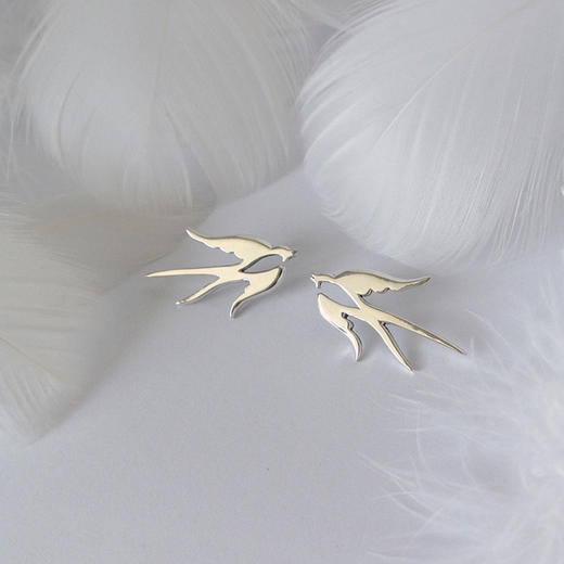 双双燕 / 925银胸针·领饰【定制：7-15天】 ○ 箭儒工房 商品图0