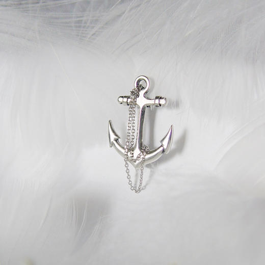 十字锚  / 925银胸针【定制：7-15天】 ○ 箭儒工房 商品图1