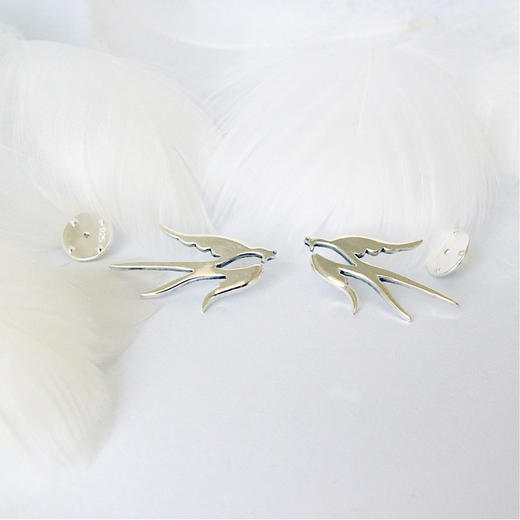 双双燕 / 925银胸针·领饰【定制：7-15天】 ○ 箭儒工房 商品图1