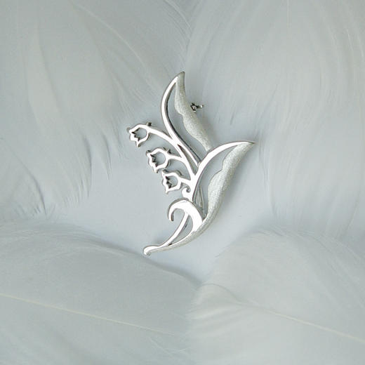  铃兰·山谷百合  / 925银胸针【定制：7-15天】 ○ 箭儒工房 商品图2