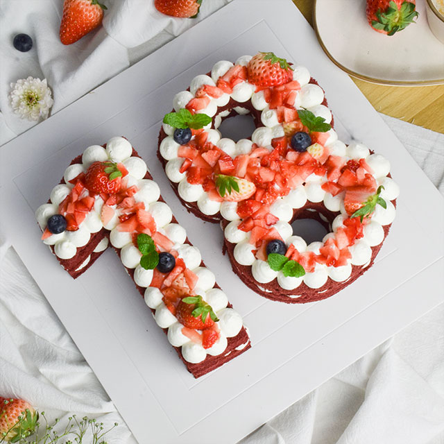 数字裸蛋糕（双字）