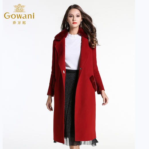 乔万尼修身大码宽松呢子大衣EL4A518 商品图1