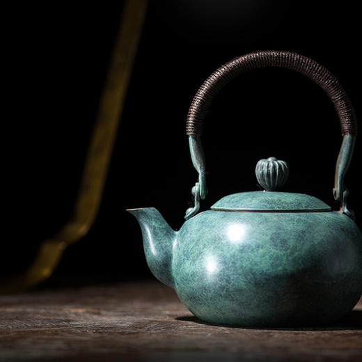 朱炳仁铜丨 七巧柳绿壶 400ml 商品图2