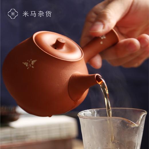 米马杂货 日本常滑烧 都筑青峰 樱蝶朱泥急须 茶壶 茶具 商品图2