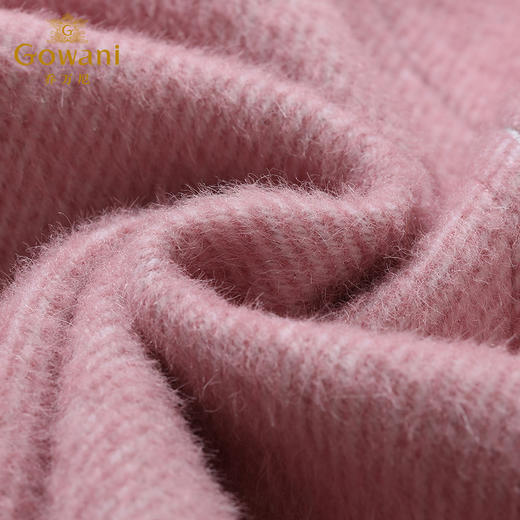 乔万尼修身大码宽松羊毛呢减龄无领呢子大衣EL4A546 商品图3