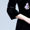 （永久下架2.1）中国风丝绒绣花连衣裙YFN17077黑 商品缩略图3