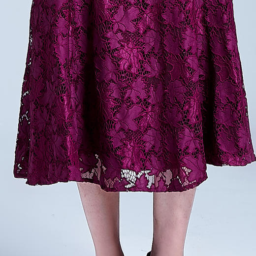 （永久下架2.1）中国风刺绣蕾丝鱼尾裙紫YFN17099 商品图3