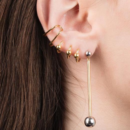北京仓｜MARIA BLACK-Orbit-单支 耳环（黄金色）［丹麦设计师］ 商品图4