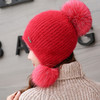 超大毛球毛线帽纯色护耳帽套头帽加绒加厚保暖帽（56-58cm）XM0142 商品缩略图4