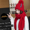 韩版加秋冬韩版暖毛线帽子围巾两件套XM英文帽子围巾套装 商品缩略图0