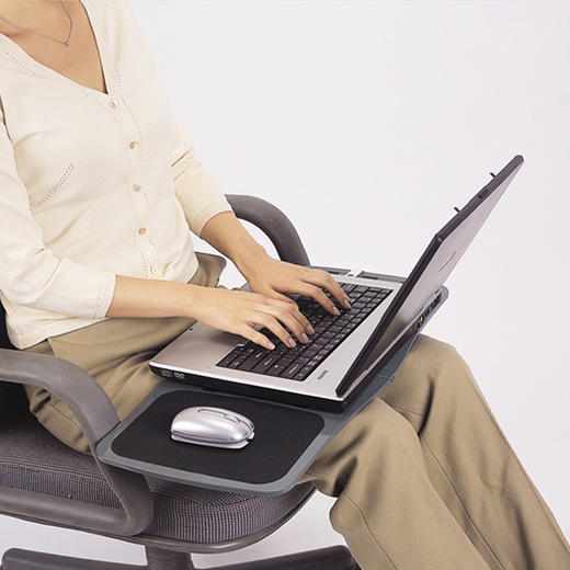 笔记本电脑支架 膝上桌托床上桌 便携可折叠带鼠标垫【D】 商品图1