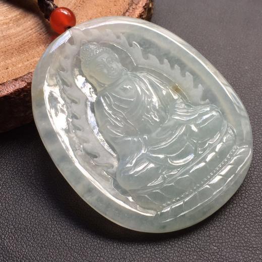 d63154翡翠冰种飘花阿弥陀佛