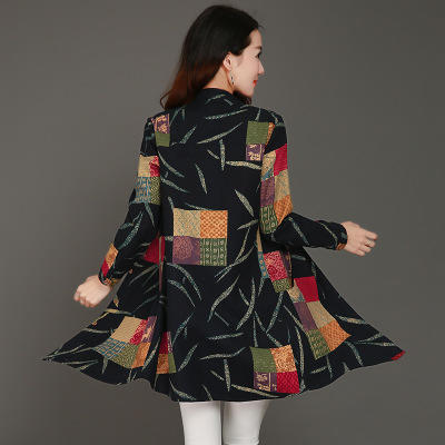 CQ WQ8709  冬季新品几何拼接加绒衬衫 商品图1