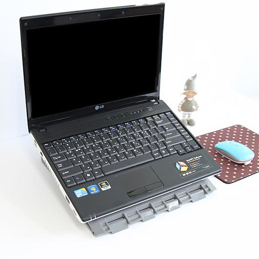 笔记本电脑支架 膝上桌托床上桌 便携可折叠带鼠标垫【D】 商品图2