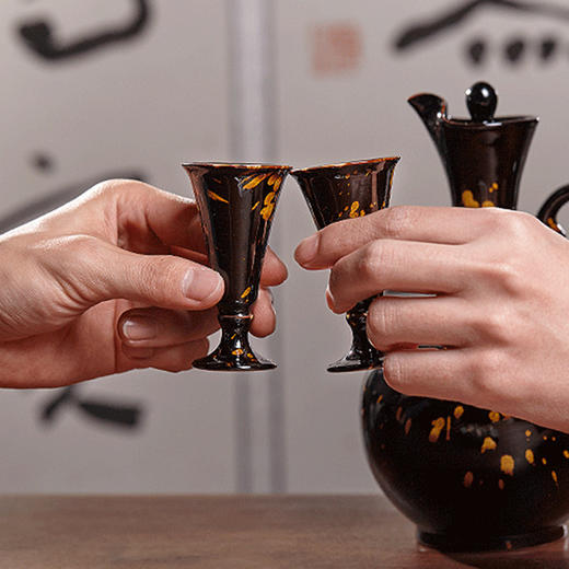 瓷酒预售千年吉州窑玳瑁酒器浓香型蒙顶酒陈酿文化酒礼首选