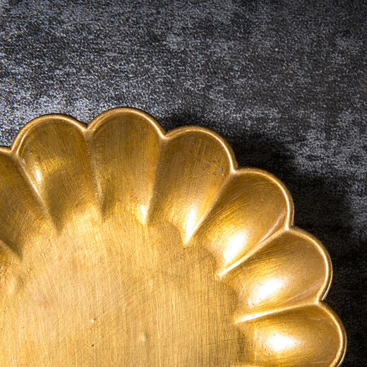 朱炳仁铜丨菊花小茶碟 纯铜制造 商品图1