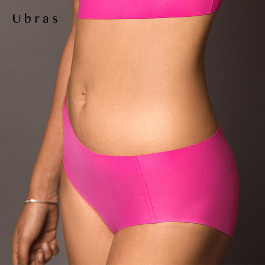ubras【轻运动】舒适无痕基础底档棉质厚款女士中腰三角内裤底裤 商品图3