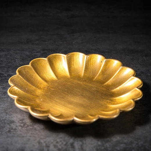 朱炳仁铜丨菊花小茶碟 纯铜制造 商品图2