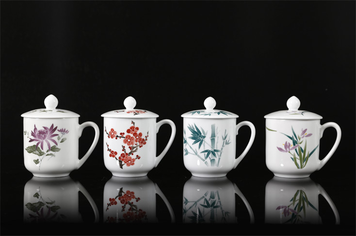 景德镇陶瓷 国瓷红叶 常委杯