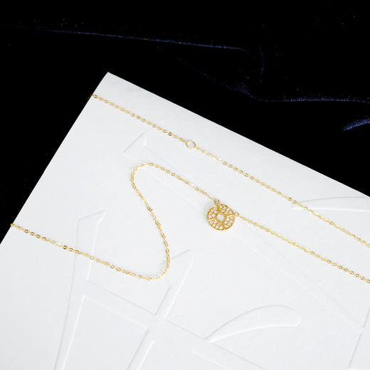 18K黄金钻石小金币套装 戴上就发财的小身材大能量金首饰 商品图1