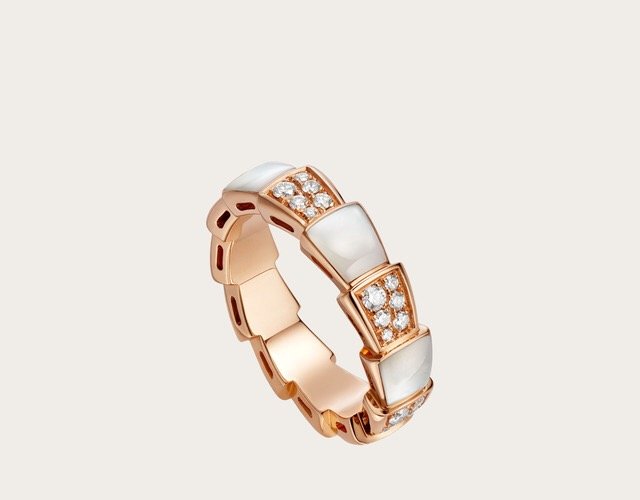 编码bvj68160编码bvj58160宝格丽天然贝母宽版窄版戒指