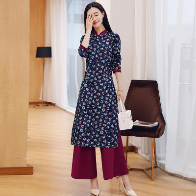 CQ mj8007  春季新品碎花中长款套装 商品图0