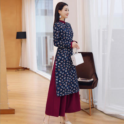 CQ mj8007  春季新品碎花中长款套装 商品图1