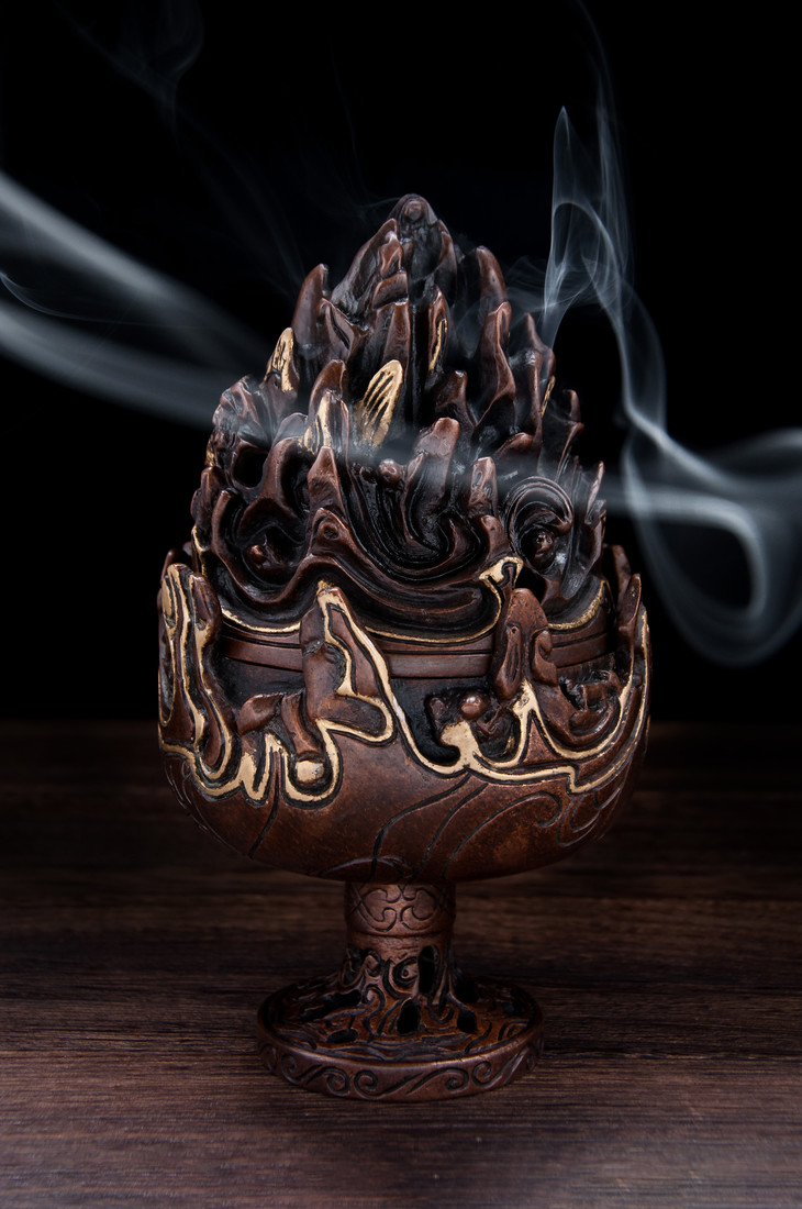 紫铜鎏金博山炉