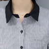 POLO领条纹中长款修身优雅长袖衬衫 货号XMTZ1037 商品缩略图3