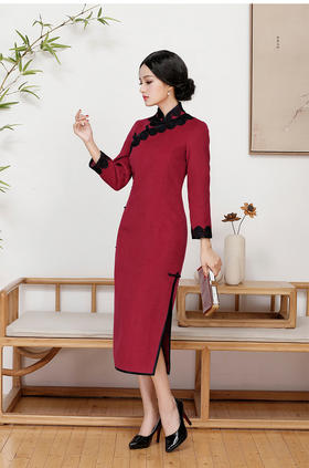 QC1697408  新款改良时尚云锦旗袍高端