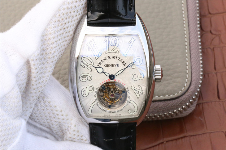 法兰克穆勒法穆兰fm8880真陀飞轮男表原版复刻顶级烧烤蓝针弧度完美不