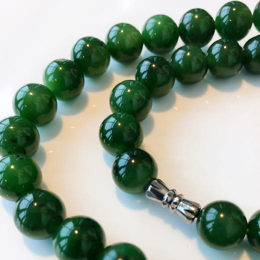和田玉（碧玉）珠串项链 商品图8