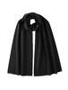 超细美利奴羊毛围巾 黑色 商品缩略图0