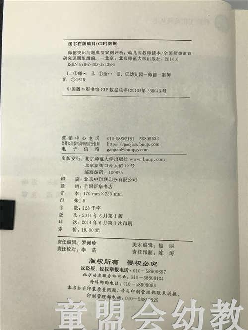 师德突出问题典型案例评析幼儿园教师读本 顾远明 北师大出版社 商品图2