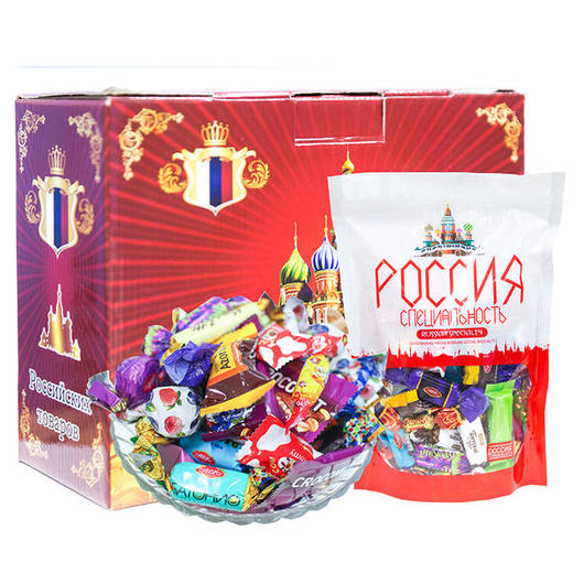 【预售2月2日发货！】俄罗斯恭贺新禧什锦糖果大礼盒 40余种进口糖果（净重1kg/礼盒，限乌市地址！） 商品图0