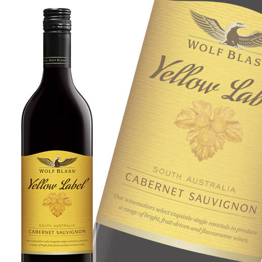 禾富鹰标黄牌赤霞珠红葡萄酒wolfblassyellowlabelcabsauvignon750ml