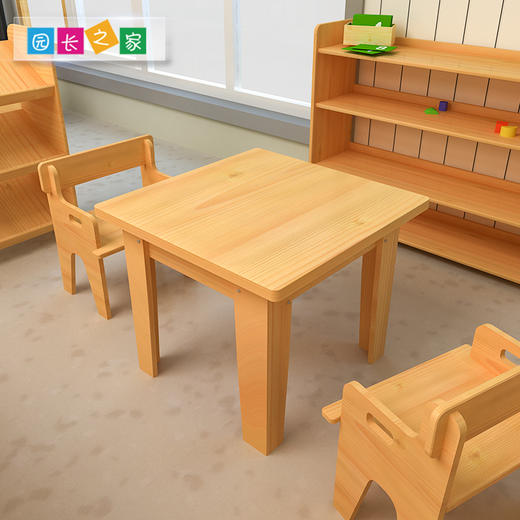 幼儿园松木方桌 商品图2