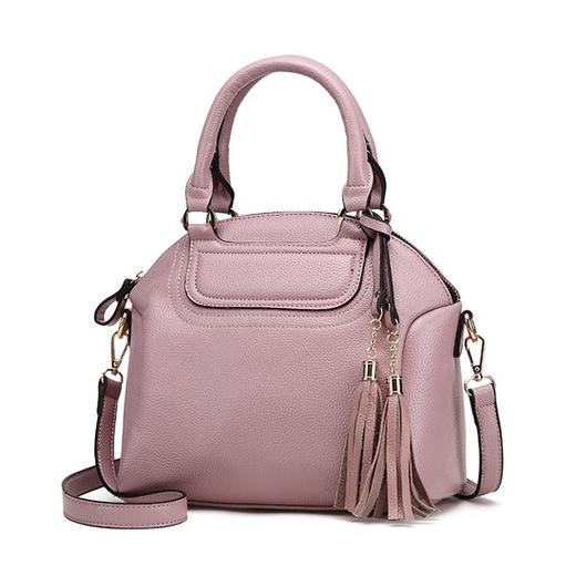 寒冰紫雨精致小蛮腰贝壳女士斜跨包万人期待女神流苏荔枝纹包包女款