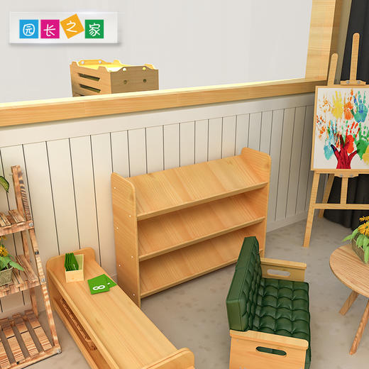 幼儿园实木蒙氏教具嵌板柜 嵌板架 商品图2