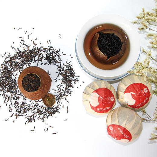 柑天下 宫廷大红柑普茶 半斤装 半生晒陈皮普洱茶 商品图2