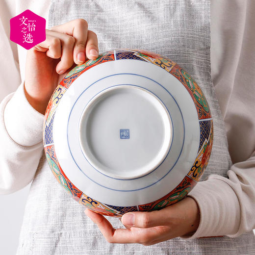 【文怡之选】日本进口陶瓷餐具 古伊万里钵碗 间取赤绘钵碗 饭碗 面碗 大面碗 三种规格可选 餐具 商品图5