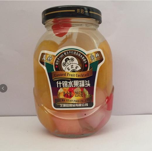 【副食】罐头 芝麻官 （黄桃）（什锦）（梨球）255g/瓶 商品图0