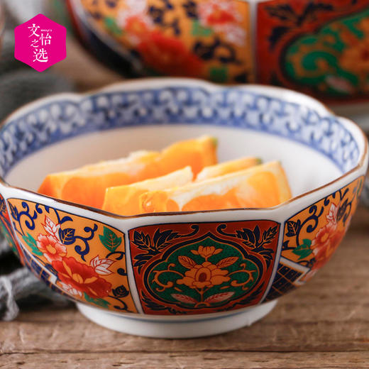 【文怡之选】日本进口陶瓷餐具 古伊万里钵碗 间取赤绘钵碗 饭碗 面碗 大面碗 三种规格可选 餐具 商品图2
