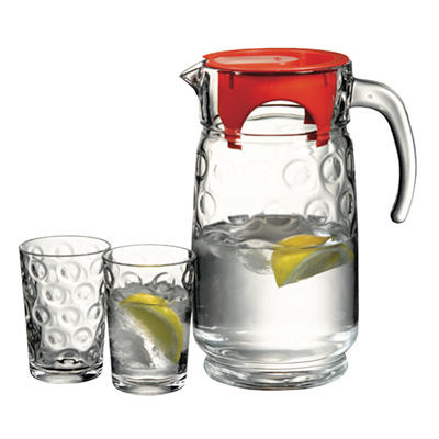 【彩盒装】土耳其帕莎“指环”红盖冷水壶1700ml（七件套） 98884 商品图0