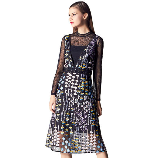 1S6835-黑色连衣裙--写实与抽象--《智慧之光-波斯艺术》 商品图4