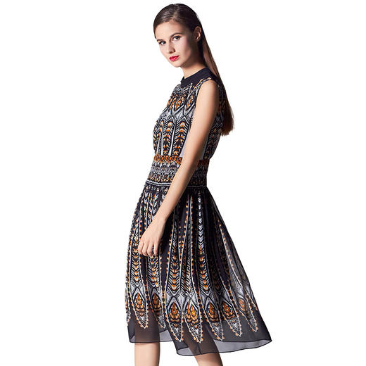 1S6832-黑色连衣裙--写实与抽象--《智慧之光-波斯艺术》 商品图4