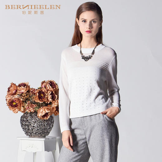 【伯妮斯茵】1E6822--白色毛衫--幸运的节律--《智慧之光--波斯艺术》 商品图2