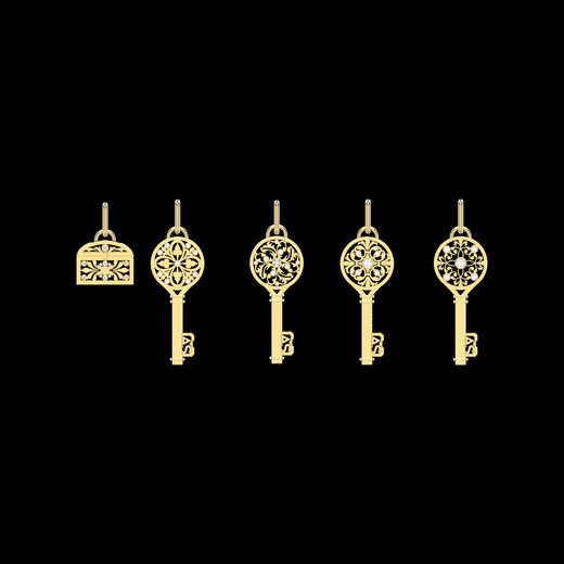 爱莎许愿工艺 四季钥匙项链 商品图1