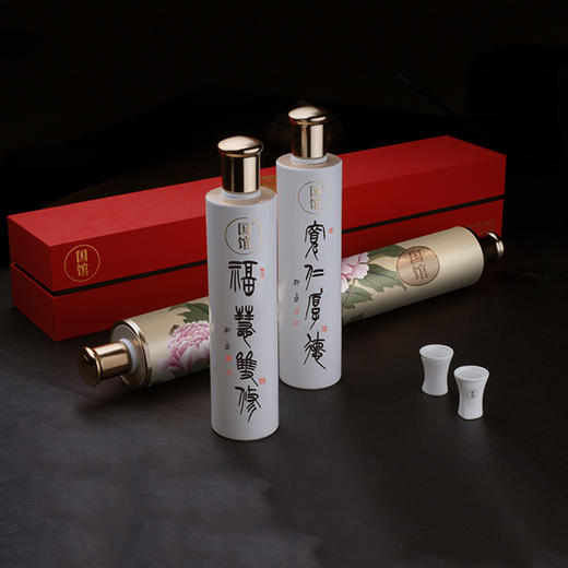 国馆·卷轴中国牡丹礼盒装 浓香型白酒 52%vol 500ml×2 商品图1
