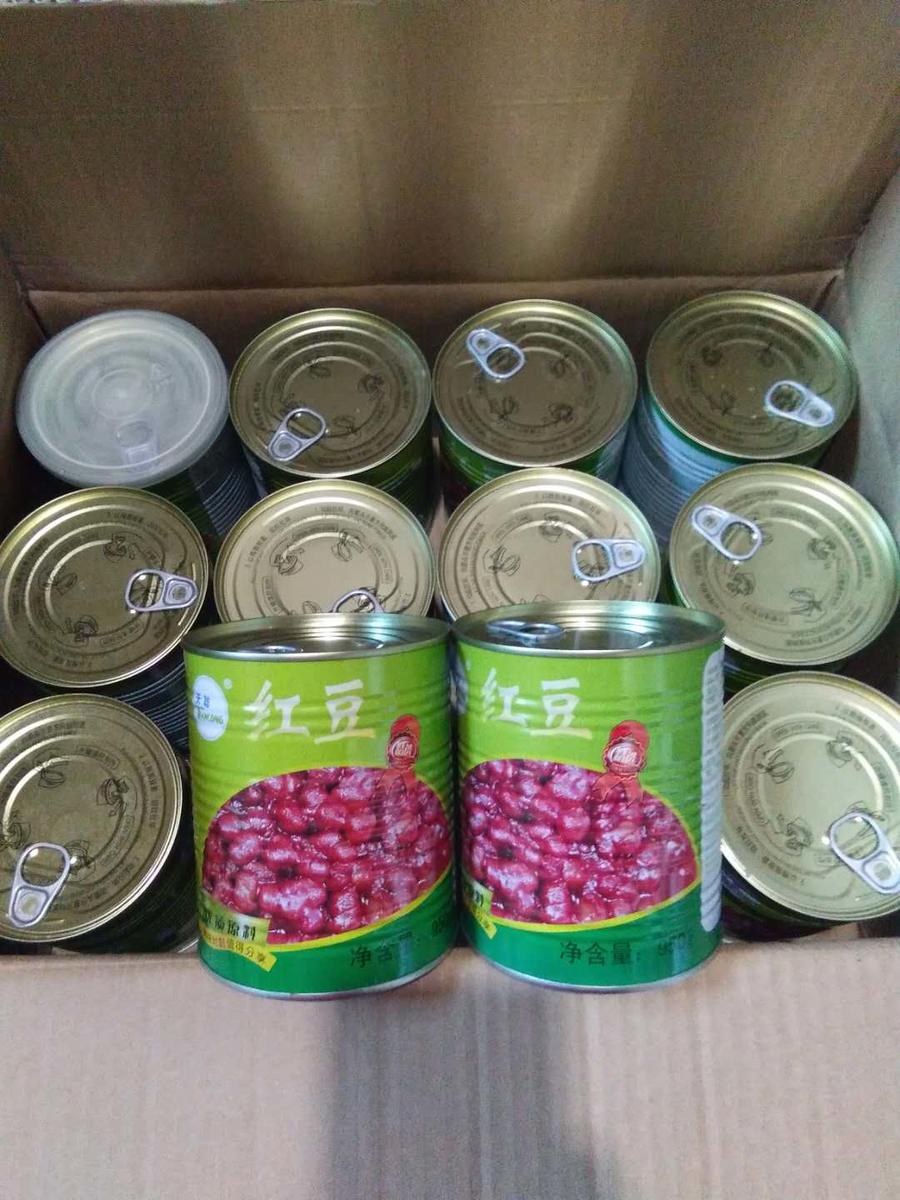 明忠 易拉罐彩罐小红豆(小红豆罐头)850g*12瓶/件